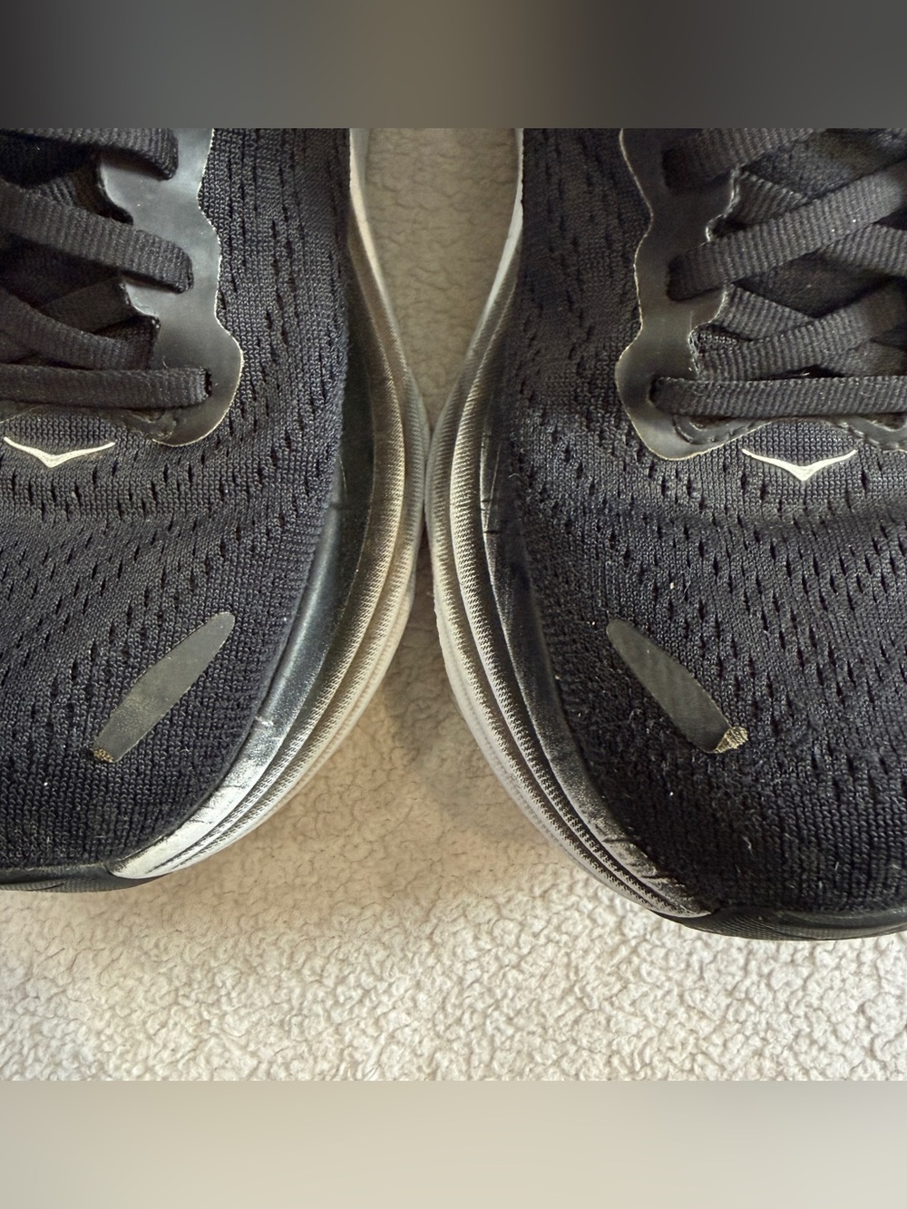 Hoka Bondi 8 Womens Sneakers Running Shoes Size 7.5 Black/White Athletic - Picture 9 of 13